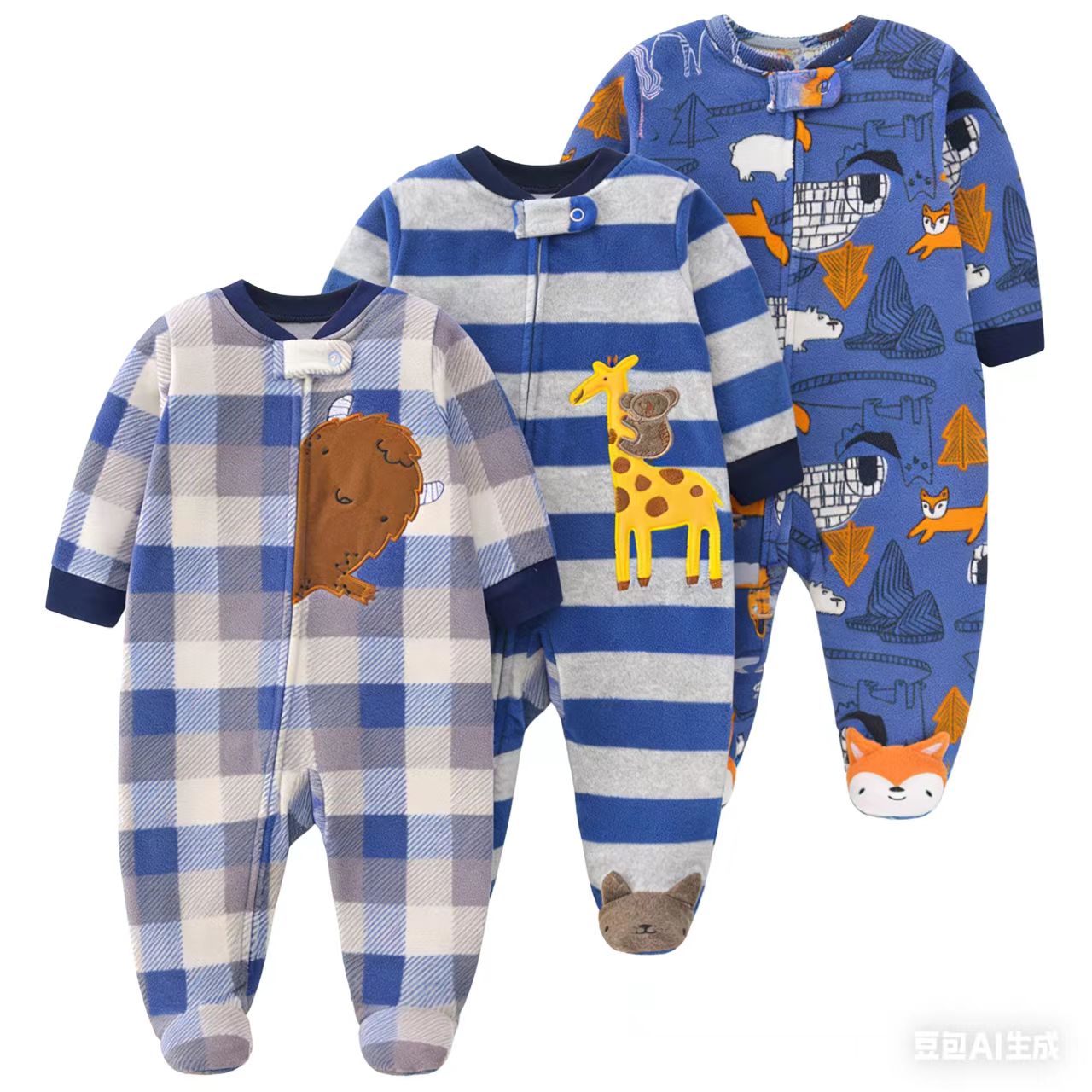 Baby Product Brand - 2026 ชุดรอมเปอร์เด็กแบบยูนิเซ็กซ์ ผ้าฟลีซ เสื้อผ้าเด็กชายหญิง แบรนด์เสื้อผ้าเด็กแรกเกิด ชุดจั๊มสูทเด็กทารก