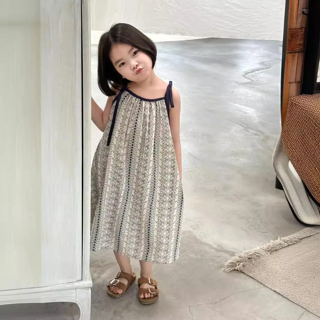Baby Products Korea - ชุดเดรสลำลองสำหรับเด็กผู้หญิง ฤดูร้อน ใหม่ เสื้อผ้าเด็กเกาหลี ใหม่ น่ารัก