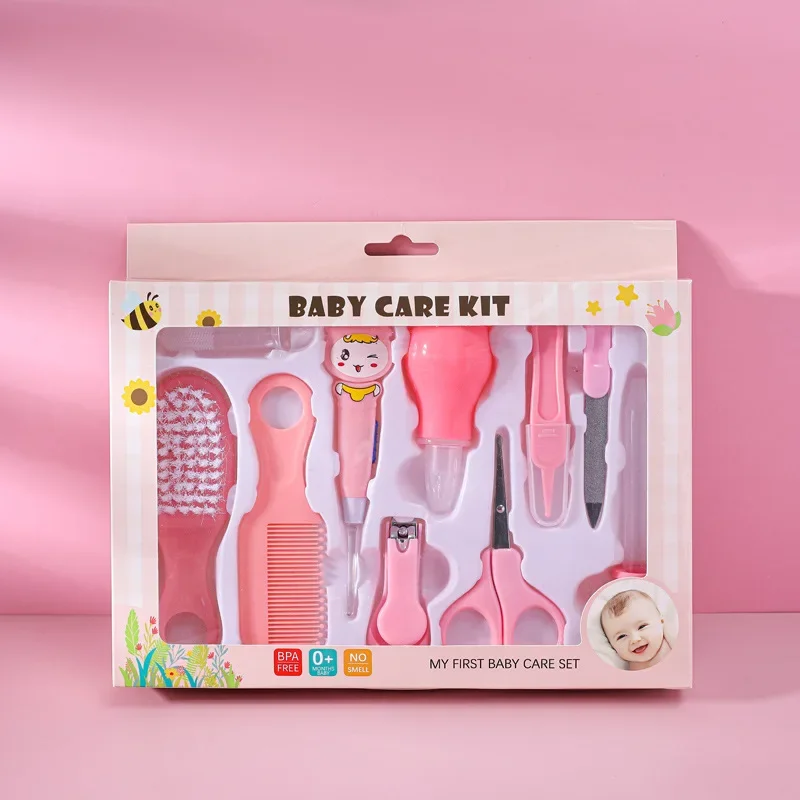 Baby Products Kit Set - ชุดกล่องดูแลเด็ก 10 ชิ้น ผลิตภัณฑ์สำหรับแม่และเด็ก ของขวัญสำหรับเด็ก กรรไกรตัดเล็บเด็ก